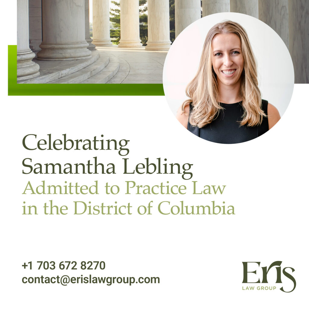 Samantha Lebling Admitted to Practice Law in the District of Columbia